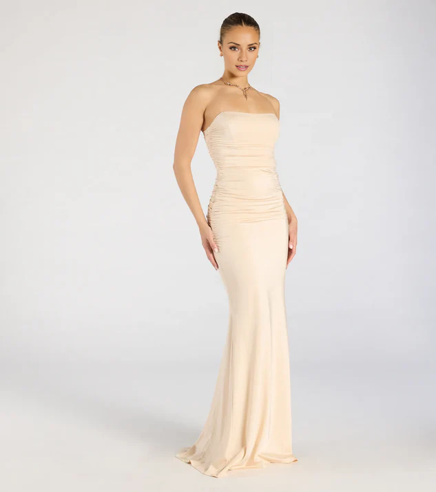 LD off shoulder collar sleeveless backless lace up back and floor length Prom dress