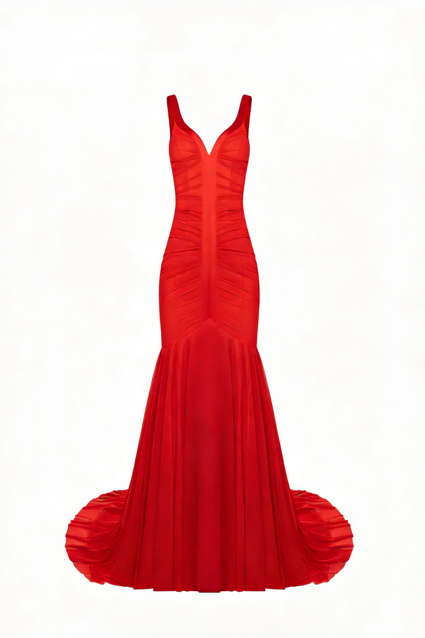 Evening Gown with Sweetheart Neckline, Ruched Bodice and Mermaid Train