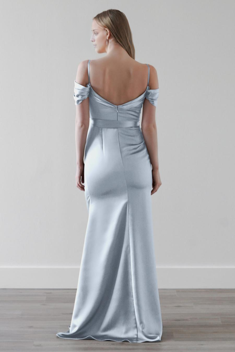 Gorgeous Mermaid Off-Shoulder Spaghetti Strap Open Back Maxi Evening Dress