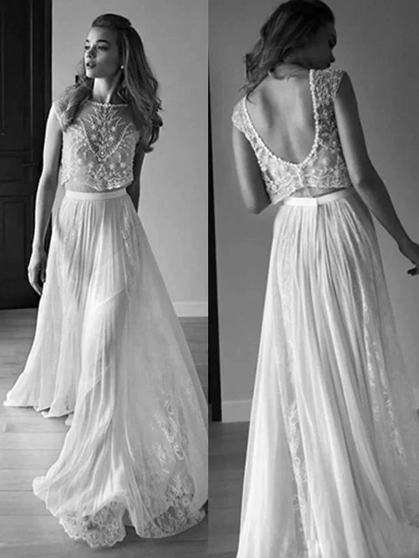 Romantic Long Appliques Backless Lace Mermaid Ivory Long Sleeve Wedding Dresses