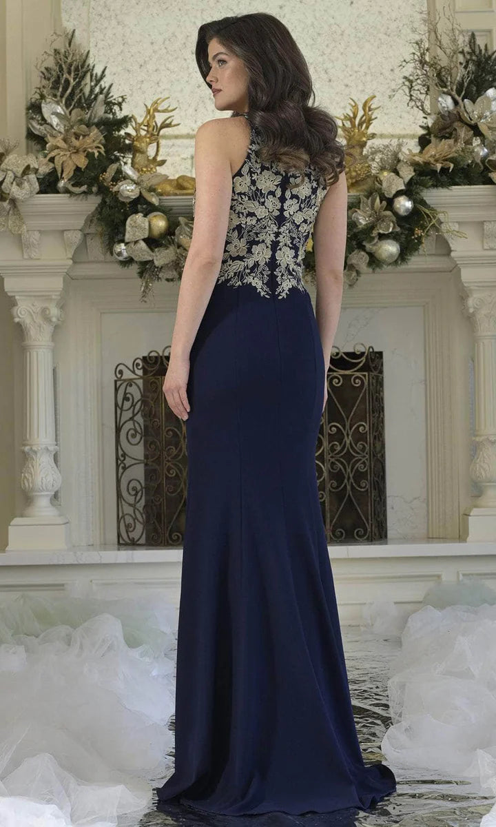 Regal Mermaid Halter Neck Sleeveless Closed Back Floor Length Mother of the Bride Dresses