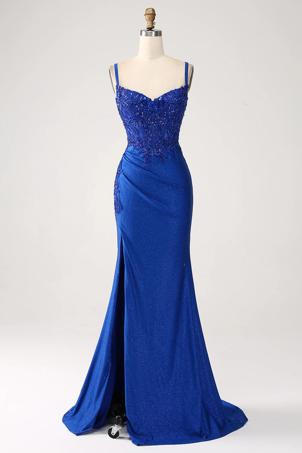 mac duggal royal blue dress Jovani 43407 - Long Sheath Dress main image 0
