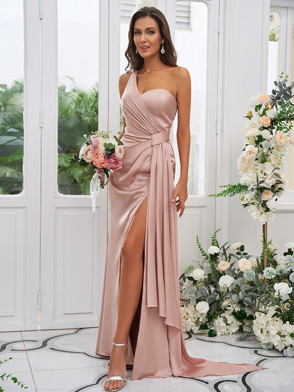 d bridesmaid dresses Grey Chiffon A-Line Floor Length Mismatched Bridesmaid Dresses, Dress A