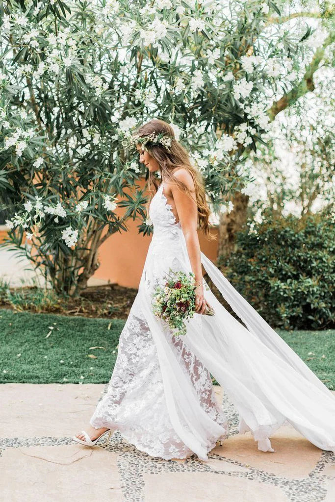 simple boho beach wedding dress Spaghetti Straps Sweetheart Backless Chiffon – LD Women's size:16W Zapakasa Women Simple Black This boho sleeveless ivory cf-color-picture-color-b