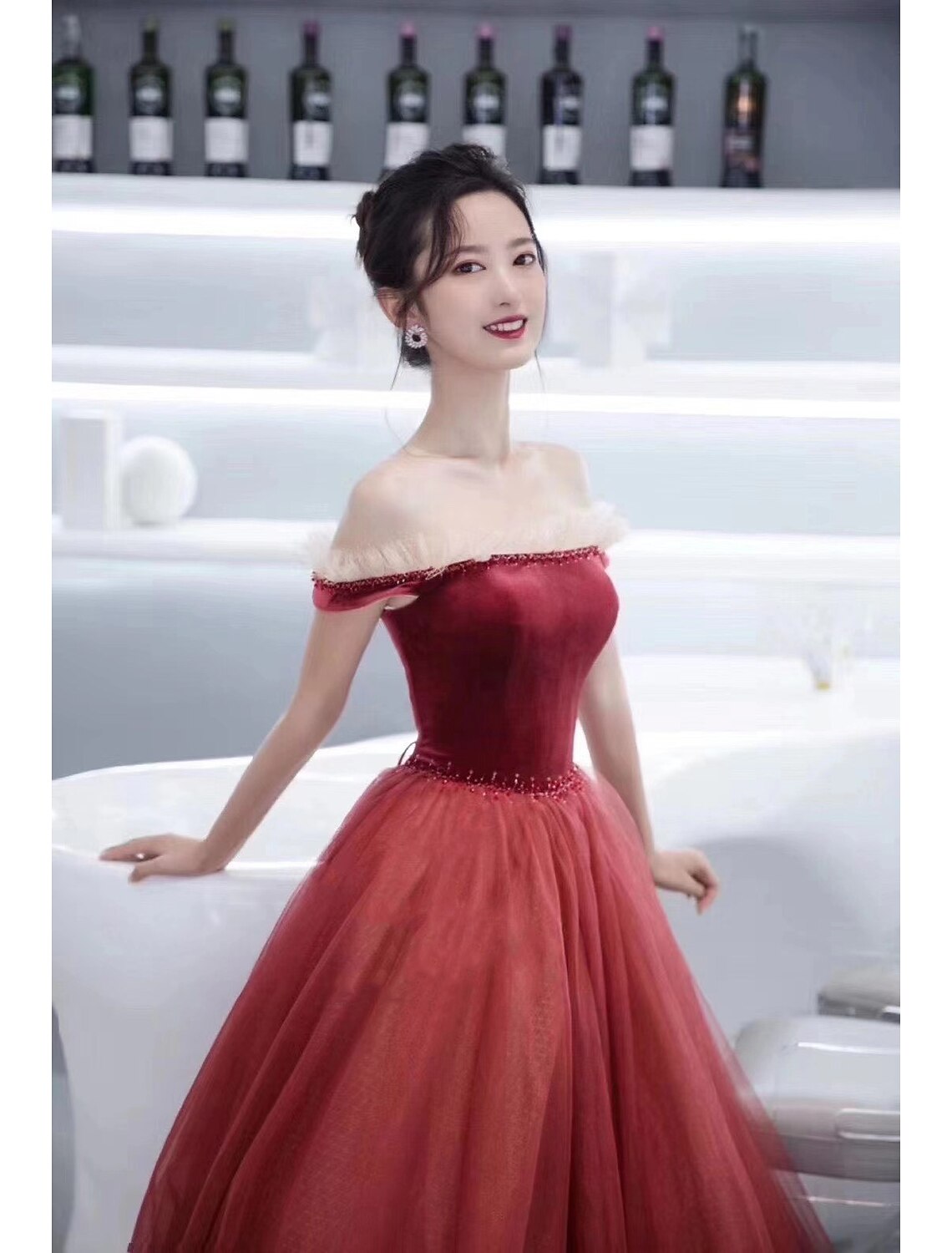 Ball Gown Prom Dresses Vintage Dress Engagement Sweep / Brush Train Short Sleeve Off Shoulder Tulle with Overskirt