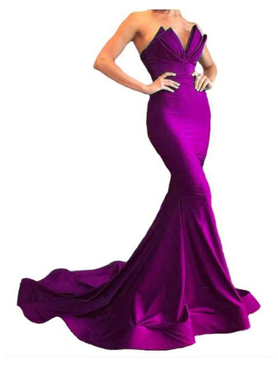 Mermaid Red Green Dress Evening Gown Beautiful Back Dress Formal Evening Court Train Sleeveless Sweetheart Matte Satin Backless with Draping