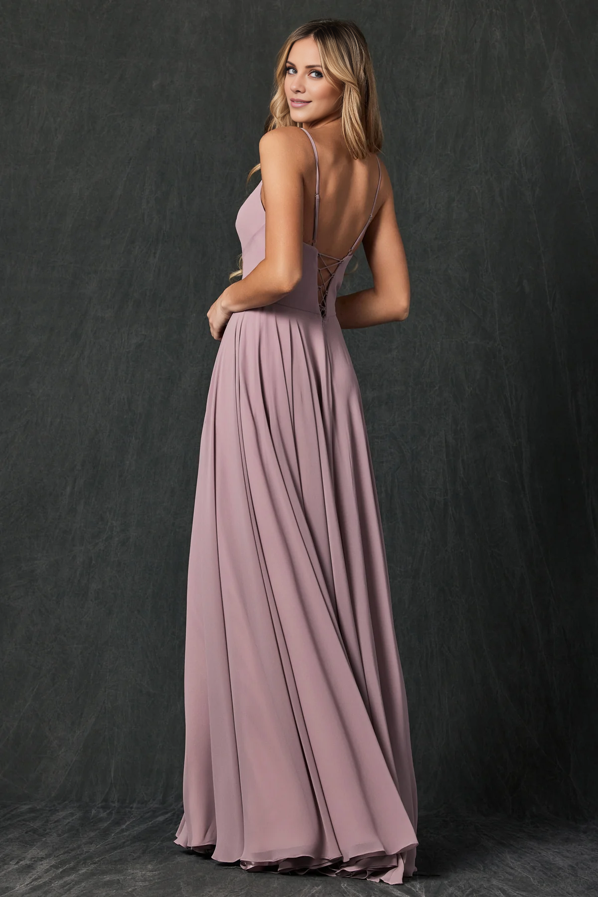 LD - A-line V-neck sleeveless dreamy sweetheart and floor length evening dress