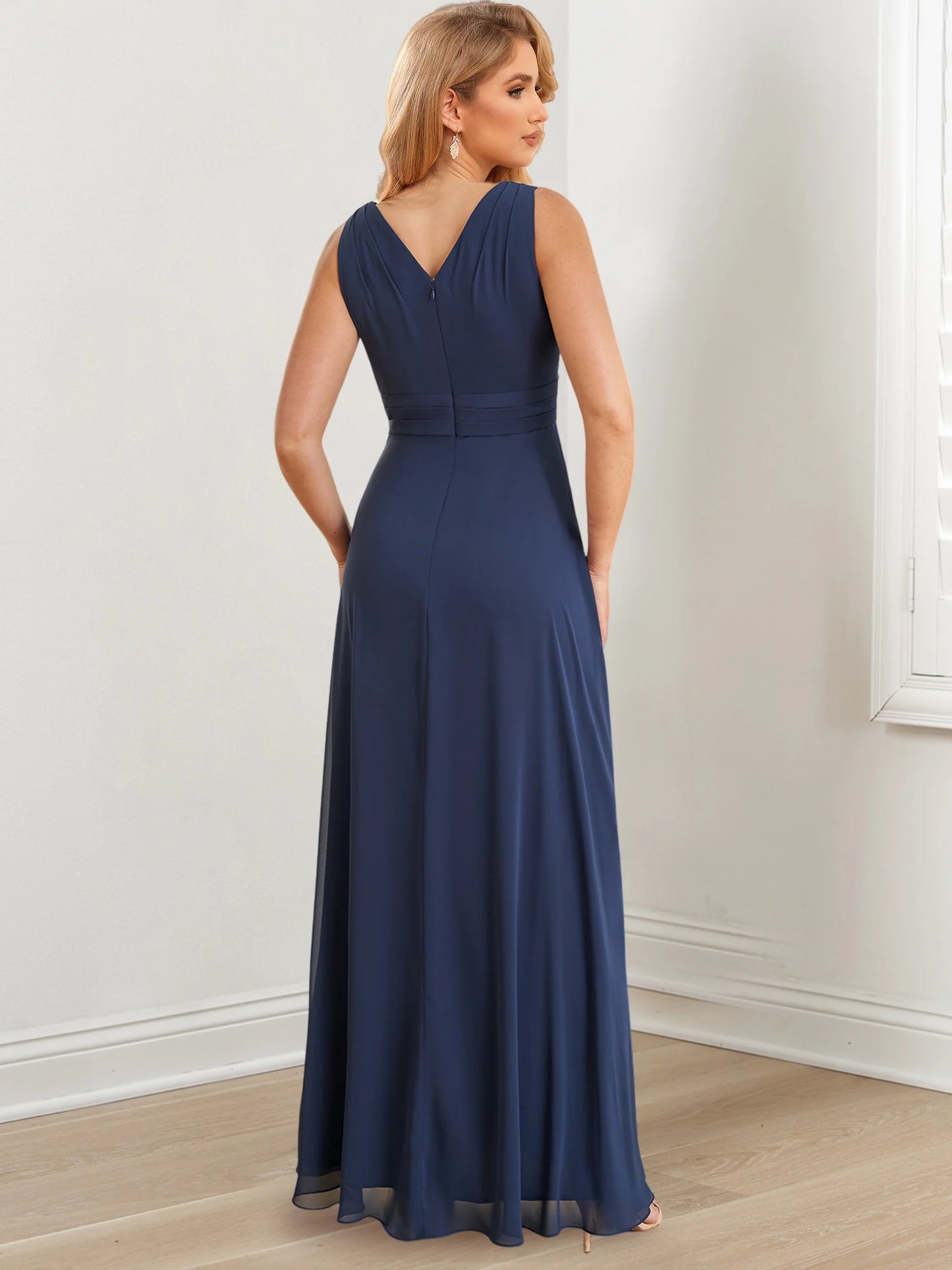 A-line/Princess V-neck to floor length mother of the bride dress