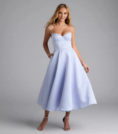 LD A-line heart-shaped neckline sleeveless backless long Prom dress