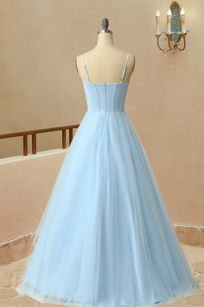Gorgeous A-line Pink Long Sweetheart Floor-Length Sleeveless Prom Dresses