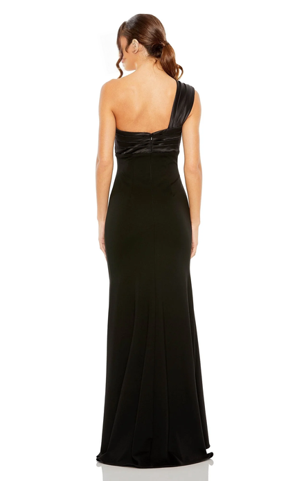 One shoulder long off the shoulder butterfly end with waistline Prom dress