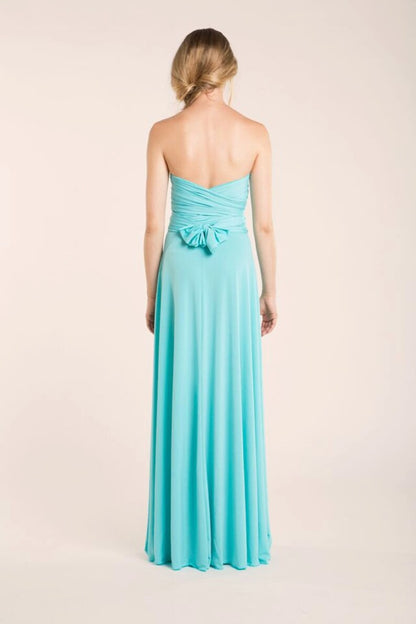 LD off shoulder collar sleeveless strapless pleated backless and floor length Prom dress