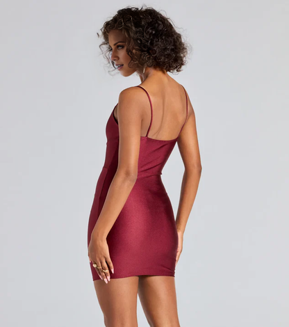 LD square neckline thin shoulder strap backless short Homecoming Dresses
