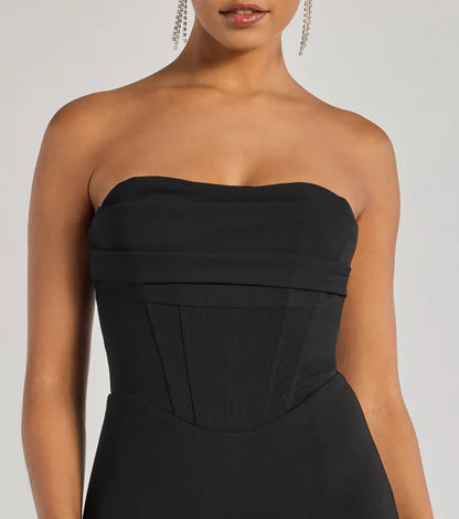 LD off shoulder collar sleeveless backless side slit and floor length Prom dress