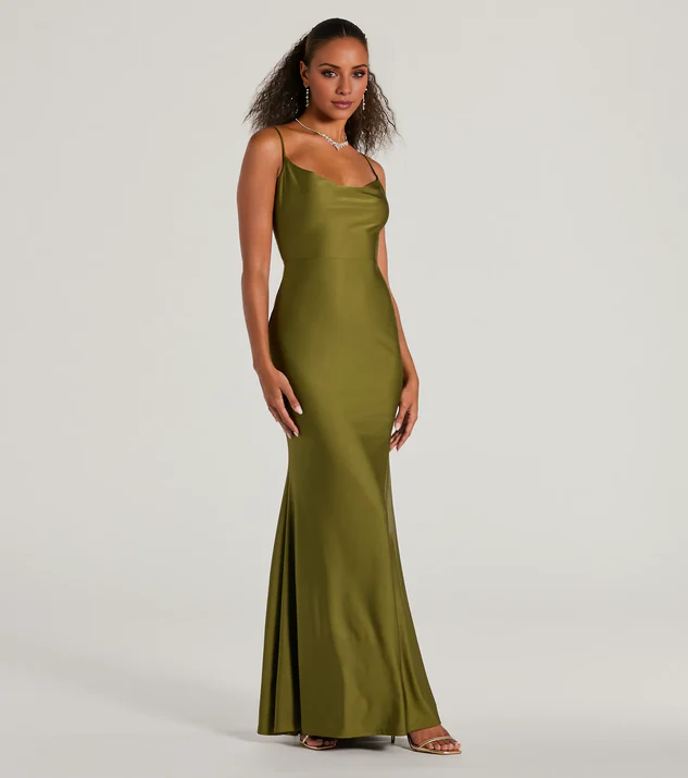 LD square neckline off shoulder sleeveless thin shoulder strap backless and floor length Prom dress