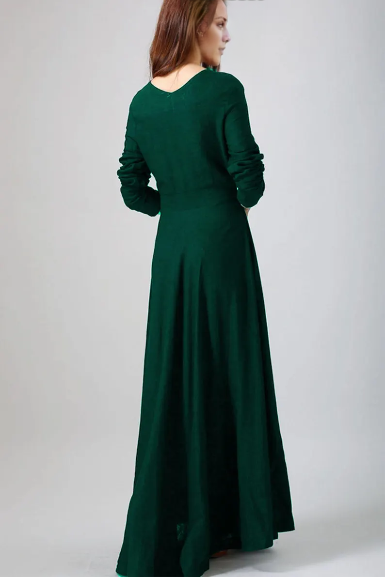 LD square neckline short sleeved backless and floor length Prom dress