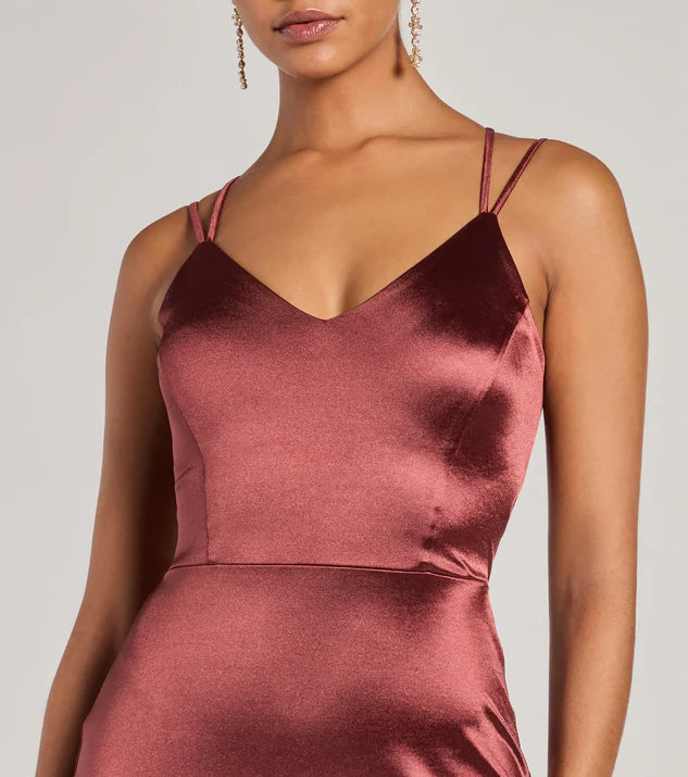 LD V-neck sleeveless thin shoulder strap backless short Homecoming Dress