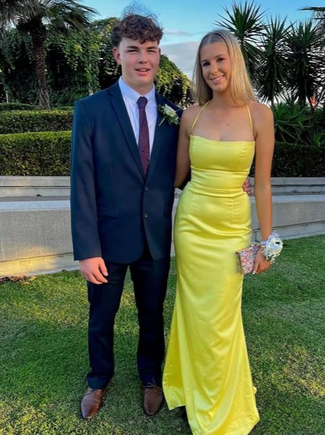Bold Satin Mermaid Square-Neck Lace-Up Floor Length Prom Dress
