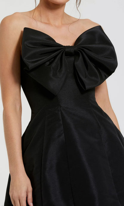 Bow collar sleeveless strapless backless short mini Homecoming dress