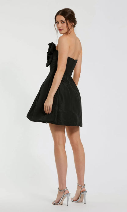 Bow collar sleeveless strapless backless short mini Homecoming dress
