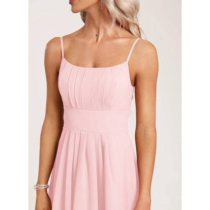 Charming Chiffon A-Line Spaghetti Strap Sleeveless Zipper Back Knee-Length Homecoming Dresses