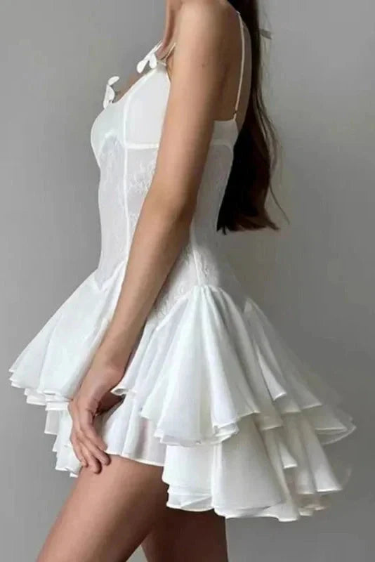 Charming Chiffon A-Line Sweetheart Sleeveless Straight Back Above Knee Homecoming Dresses