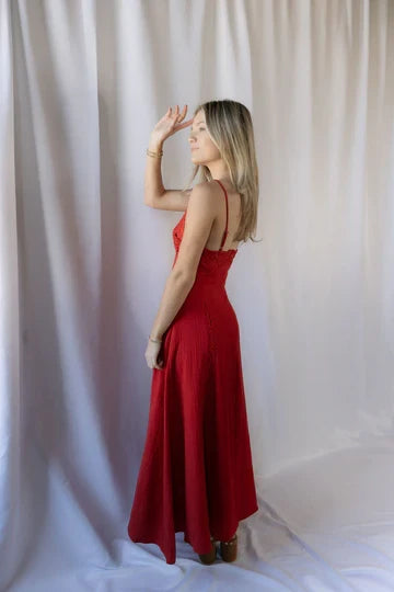 Charming Flowy Lace Chiffon A-Line Sweetheart Spaghetti Strap Maxi Prom Dresses