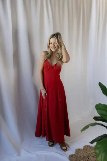 Charming Flowy Lace Chiffon A-Line Sweetheart Spaghetti Strap Maxi Prom Dresses