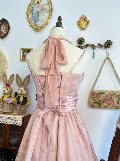 Charming Satin A-Line Halter Sleeveless Lace-Up Back Short Homecoming Dresses