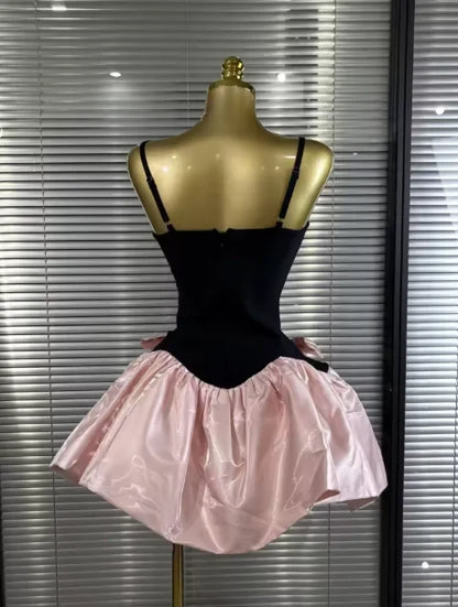 Charming Satin Princess Sweetheart V-Neck Spaghetti Strap Zipper Back Mini Homecoming Dresses