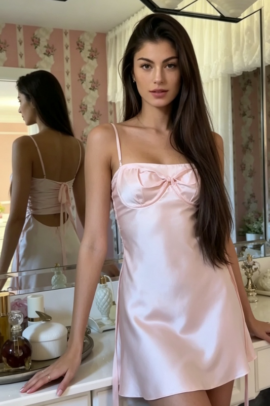 Charming Satin Sheath Sweetheart Spaghetti Strap Sleeveless Open Back Tie-Up Mini Homecoming Dresses