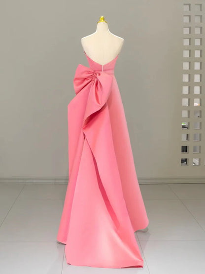 Chic A-Line Strapless Sweetheart Floor-Length Prom Dresses