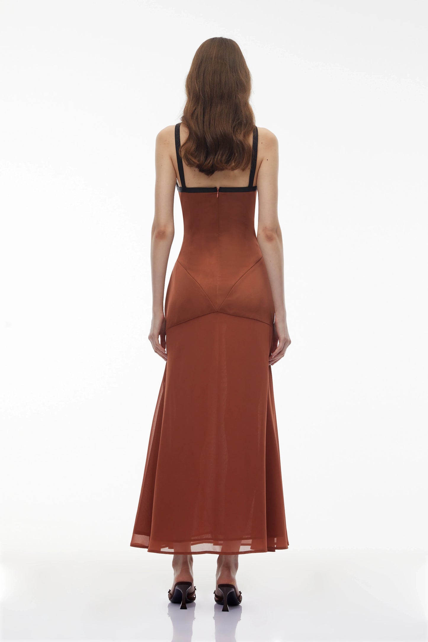 Chic Satin A-Line Halterneck Sleeveless Strappy Back Maxi Evening Dresses