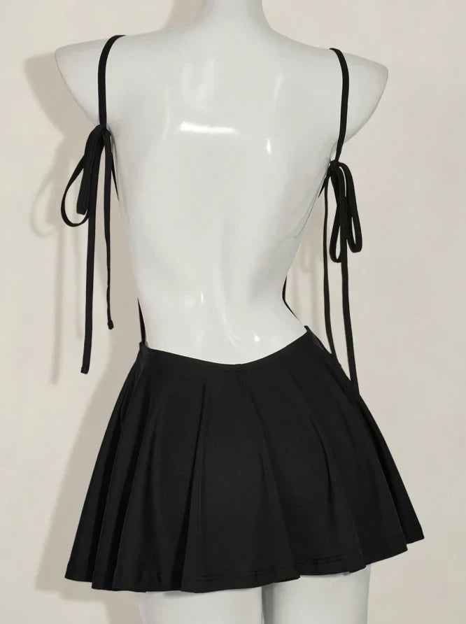 Chic Satin A-Line Strapless Spaghetti Strap Lace-Up Back Short Homecoming Dresses