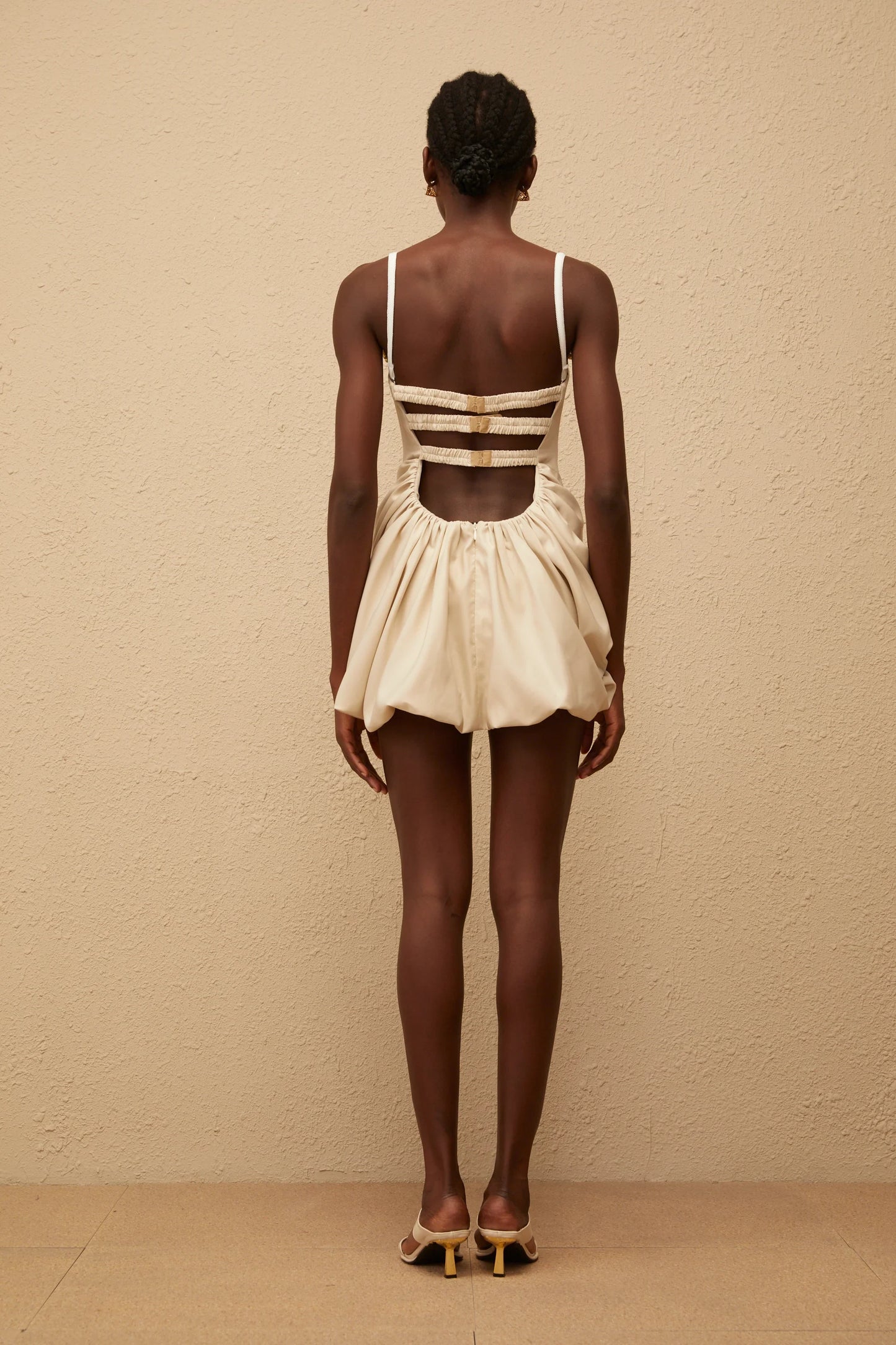Chic Satin Sheath Square Neck Sleeveless Strappy Open Back Mini Length Homecoming Dresses