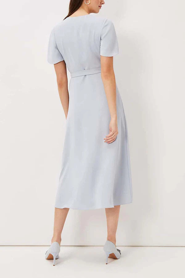 Sexy V-neck short sleeved chiffon plus size mother of the bride dress