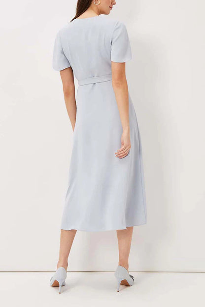 Sexy V-neck short sleeved chiffon plus size mother of the bride dress