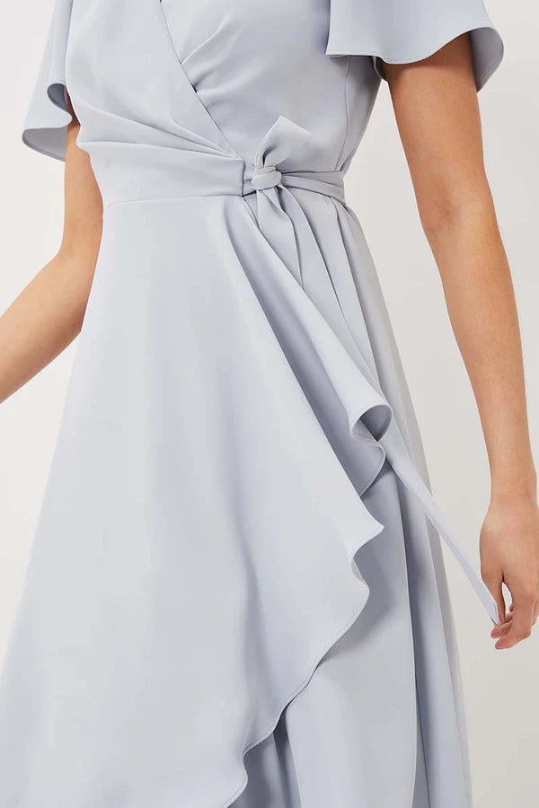 Sexy V-neck short sleeved chiffon plus size mother of the bride dress