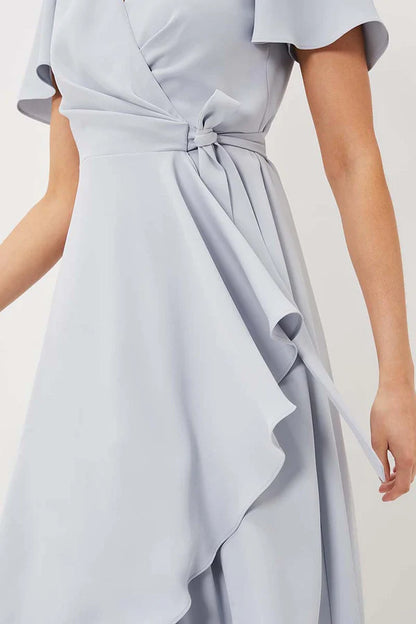 Sexy V-neck short sleeved chiffon plus size mother of the bride dress