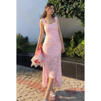 Delicate Lace Mermaid With Sleeves Off-Shoulder Sweetheart Ruched Back High-Low Hem Prom Dresses