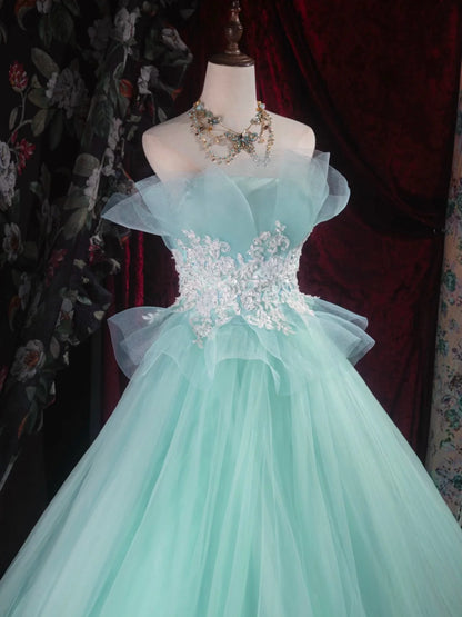 Dreamy Fitted Ball Gown Off-The-Shoulder Sweetheart Neck Lace-Up Back Prom Dresses