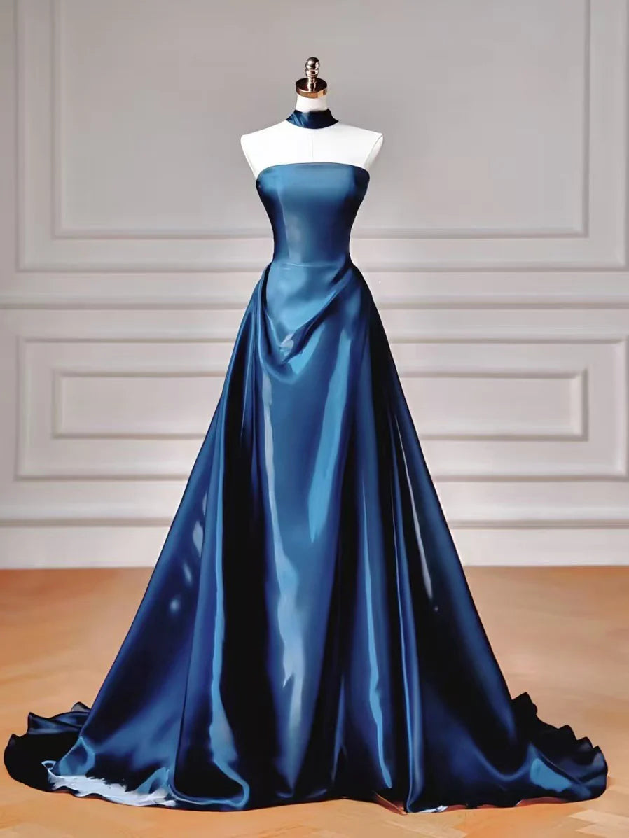 Elegant Fitted A-Line Sweetheart Neck Halter Off-The-Shoulder Prom Dresses