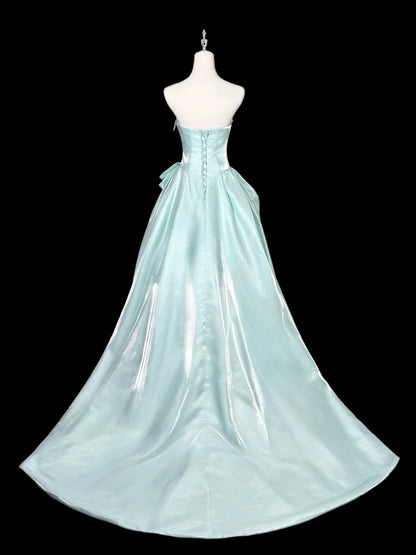 Elegant Fitted Ball Gown Off-The-Shoulder Sweetheart Neck Lace-Up Back Prom Dresses