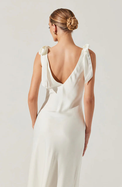Elegant Satin Sheath Cowl-Neck Sleeveless Open-Back Back-Zip Midi Evening Dresses