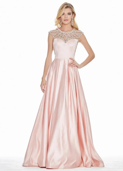 Elegant A-Line Strapless Sleeveless Bow Accent Fuchsia Long Prom Dresses Women