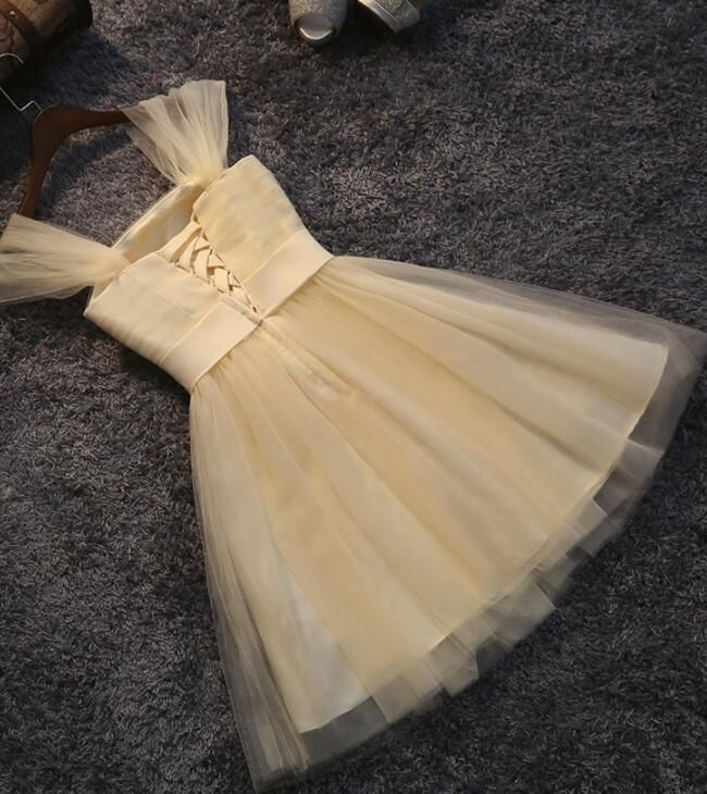 Elegant A-Line Sweetheart Off-Shoulder Ruched Sleeve Lace-Up Back Mini Homecoming Dresses