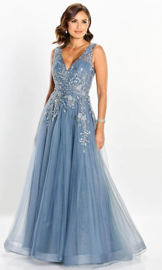 Embellished A-line V-neck sleeveless floor-length Mother of the Bride Dress