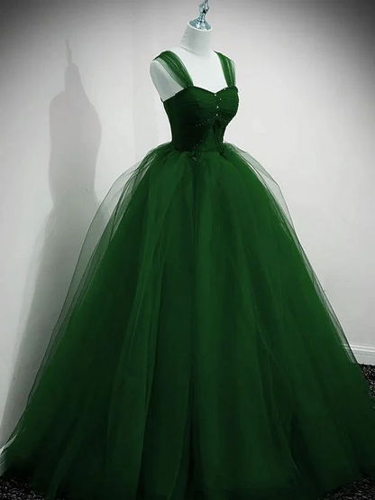 Enchanting Ball Gown Sweetheart Neck Cap Sleeves Lace Up Back Floor Length Prom Dress
