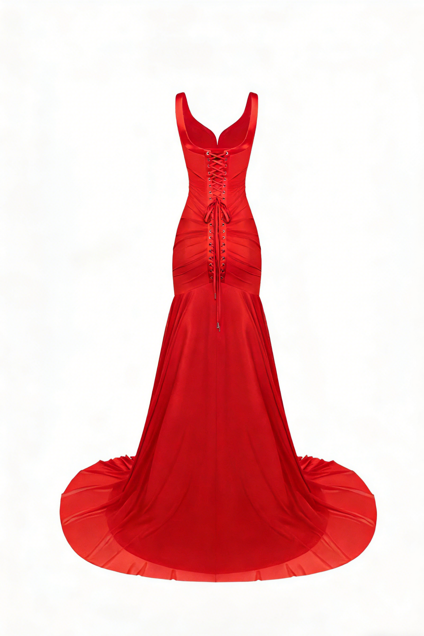 Evening Gown with Sweetheart Neckline, Ruched Bodice and Mermaid Train