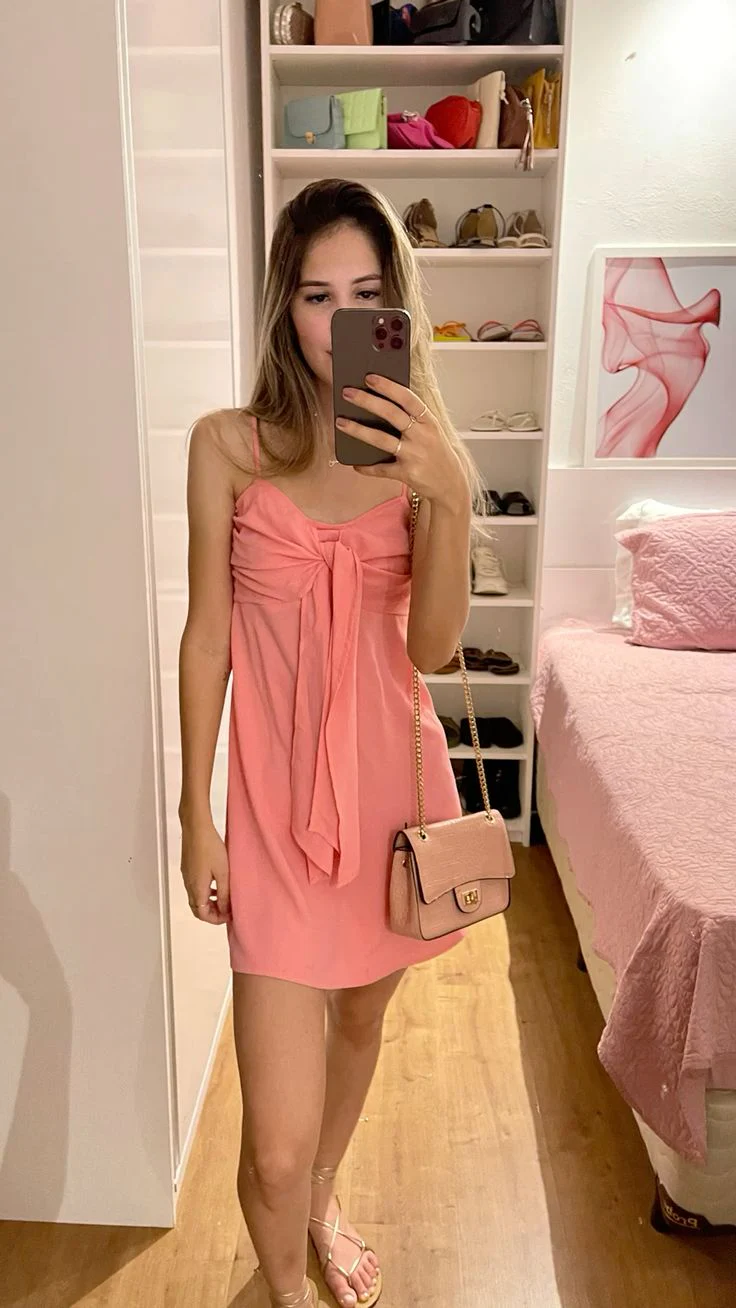 Flirty A-line Sweetheart Neck Spaghetti Strap Tie-Front Open Back Mini Homecoming Dresses